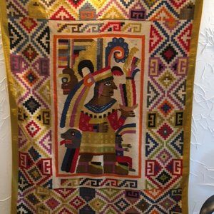Mexican Textile Tapestry Rug Blanket from Mexico